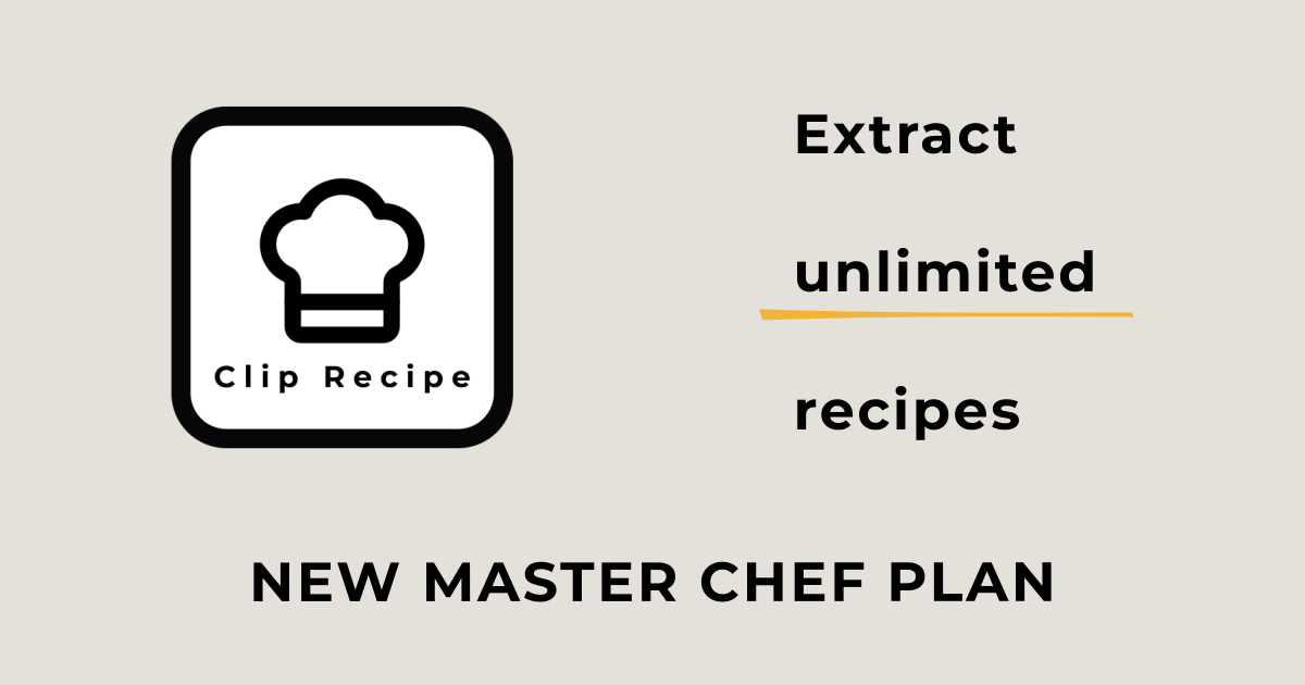 Introducing Master Chef: Unlimited Recipe Extractions