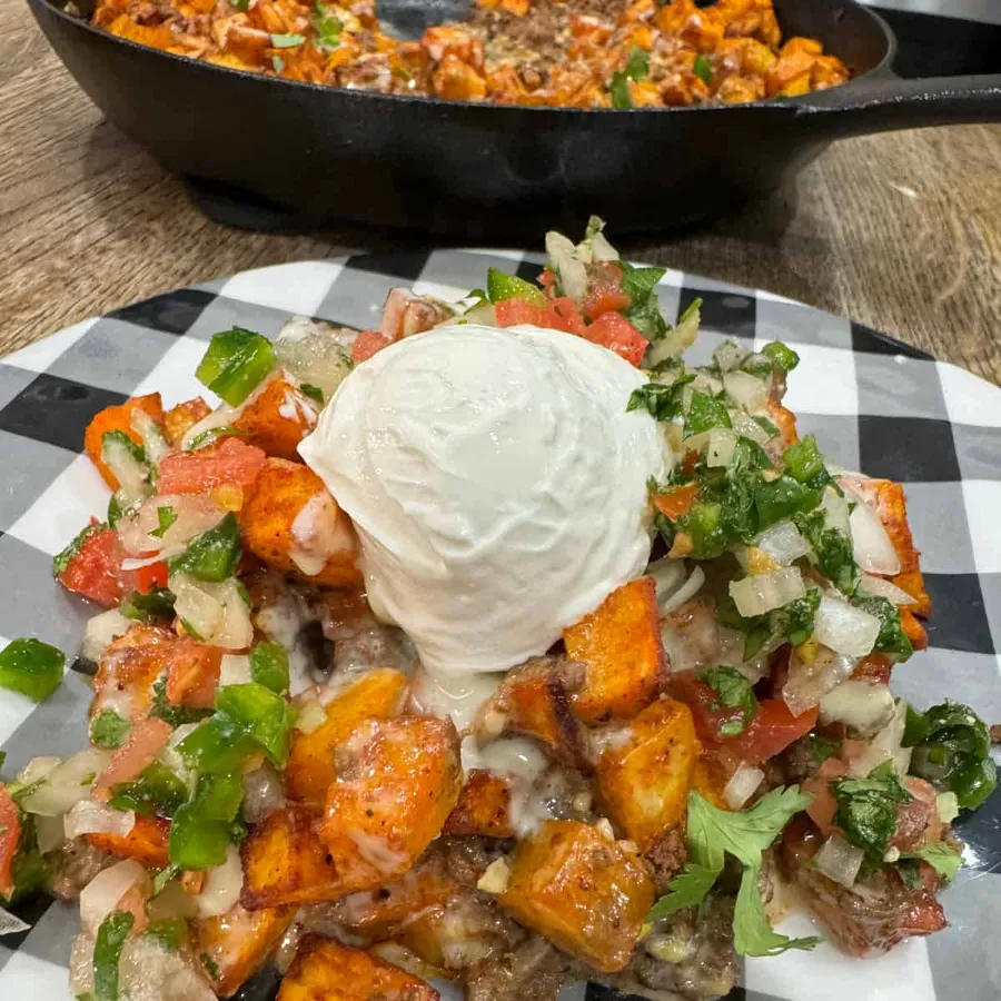 Cheesy Fiesta Potato Skillet