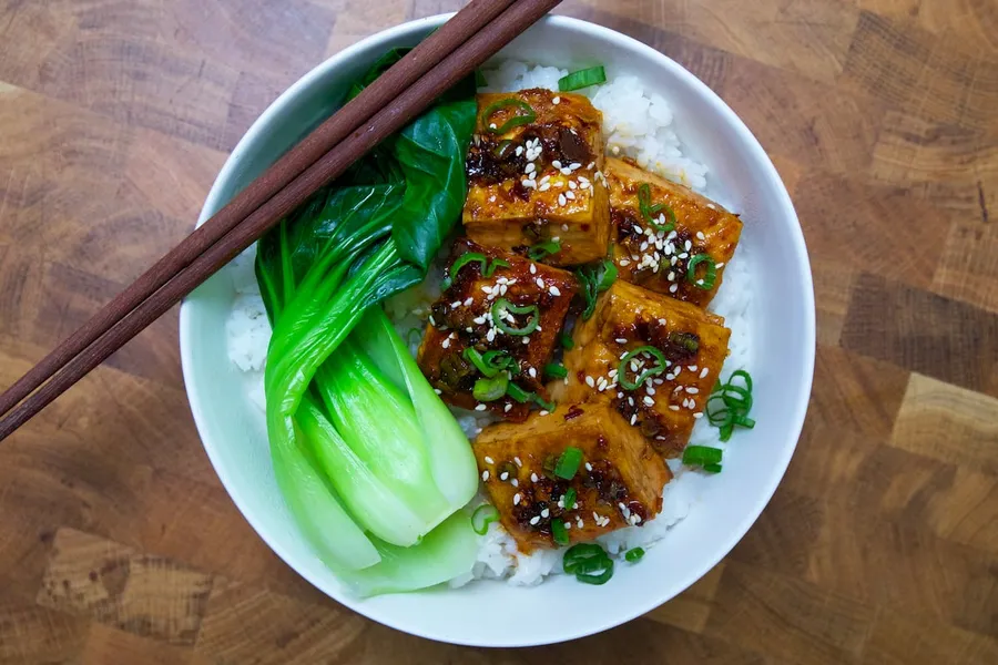 Tofu glaseado