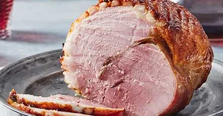 Honey-glazed ham