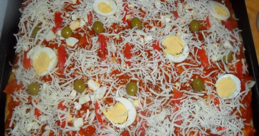 Pan pizza con harina de soja