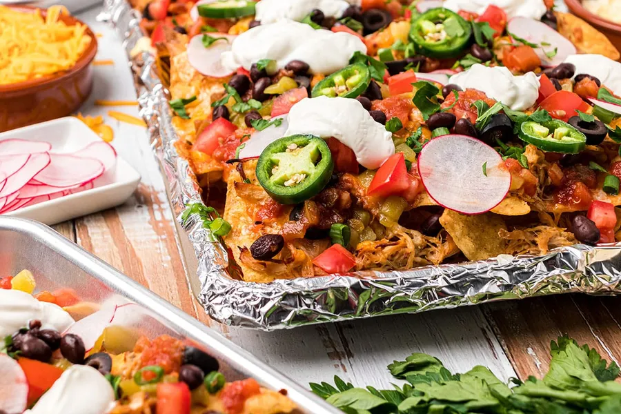 Easy Sheet Pan Nachos With Chicken